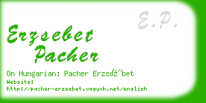 erzsebet pacher business card